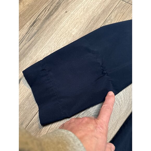 L.L. Bean Traveler Unisex Navy Blue Long Sleeve Button-Up Shirt Large Regular FL - Picture 7 of 7